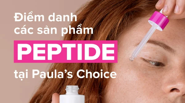 alt: Hình ảnh một số sản phẩm chăm sóc da chứa peptide