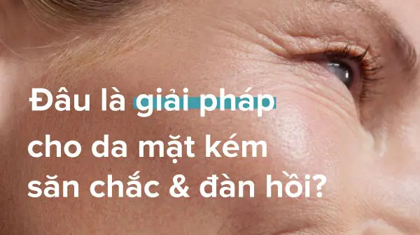 alt text: Da mặt kém săn chắc và đàn hồi là dấu hiệu lão hóa da