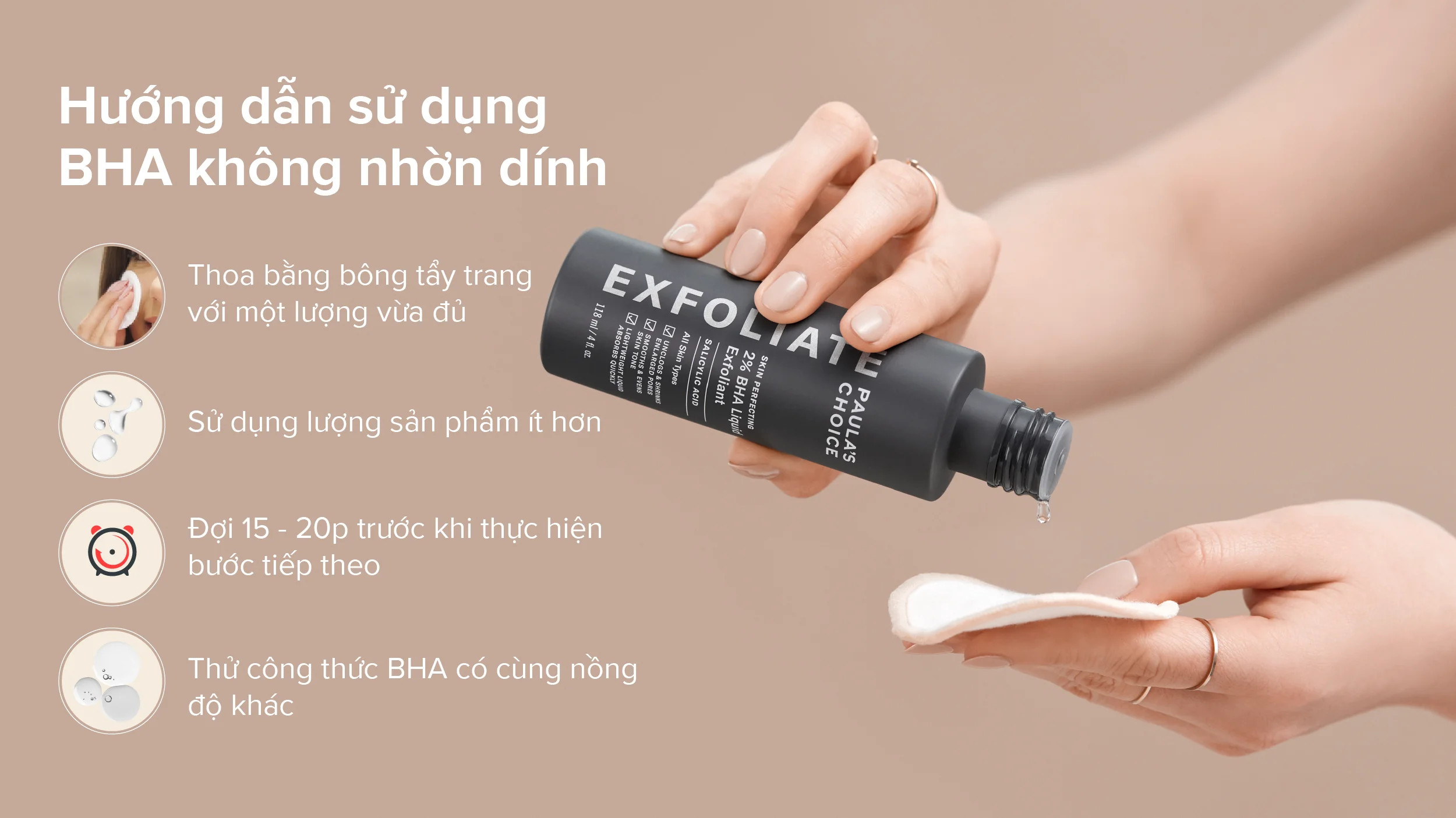 alt text: Hình ảnh minh họa cách sử dụng BHA