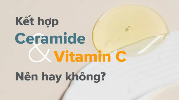 alt text: Hình ảnh minh họa về việc kết hợp Ceramide và Vitamin C trong chăm sóc da.