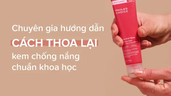 alt text: Hướng dẫn cách thoa lại kem chống nắng chuẩn khoa học