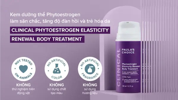 alt text: Kem dưỡng thể bổ sung Phytoestrogen làm săn chắc, tăng độ đàn hồi và trẻ hóa da