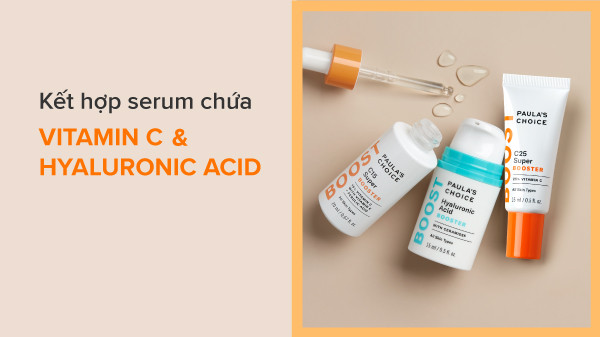 alt text: Kết hợp serum chứa Vitamin C và Hyaluronic Acid là phương pháp thông minh để cải thiện làn da