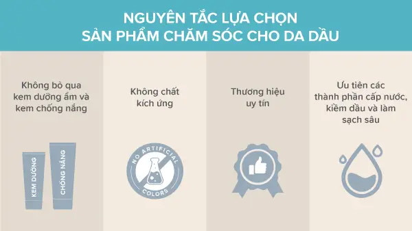 alt text: Sản phẩm chăm sóc da dầu mùa hè, da dầu mùa hè