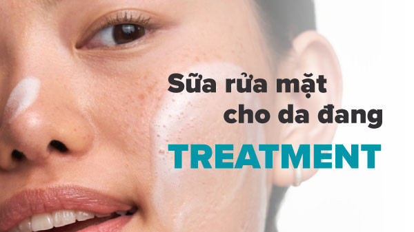 alt text: Top sữa rửa mặt cho da treatment giảm kích ứng và làm sạch da dịu nhẹ