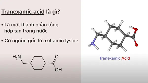 alt text: Tranexamic Acid trong sản phẩm chăm sóc da