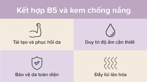 Kết hợp B5 và kem chống nắng là bộ đôi an toàn