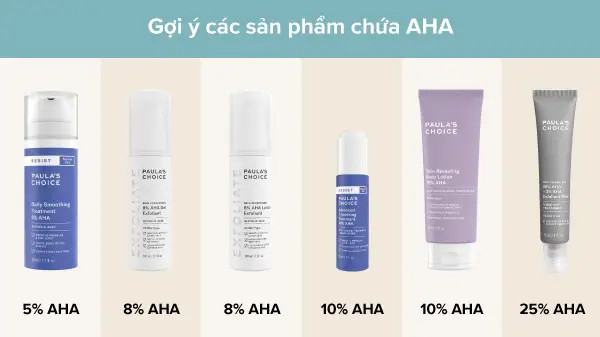 Sản phẩm tẩy da chết AHA