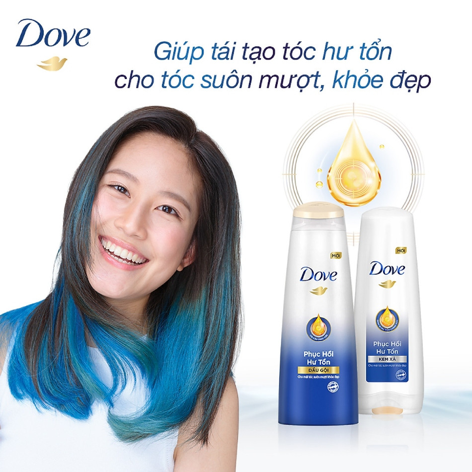 Dầu gội Dove phục hồi tóc giúp tóc mềm mượt