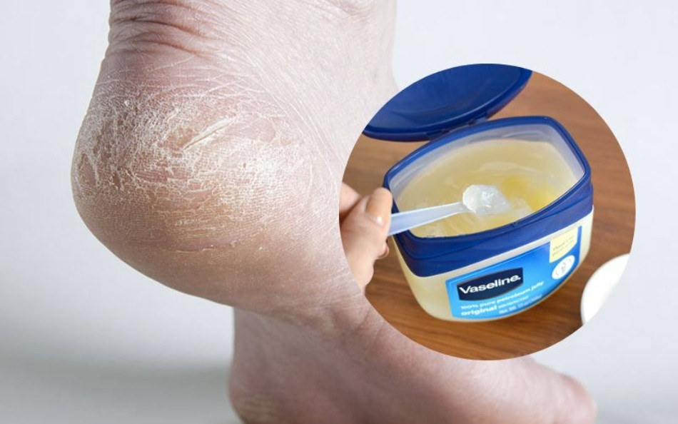 Dưỡng da chân bằng Vaseline