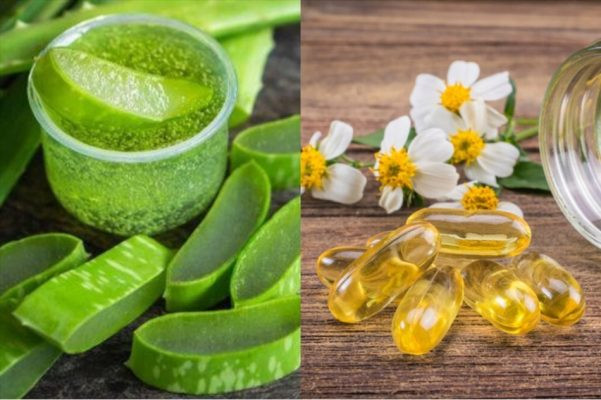 Dưỡng trắng với nha đam và vitamin E