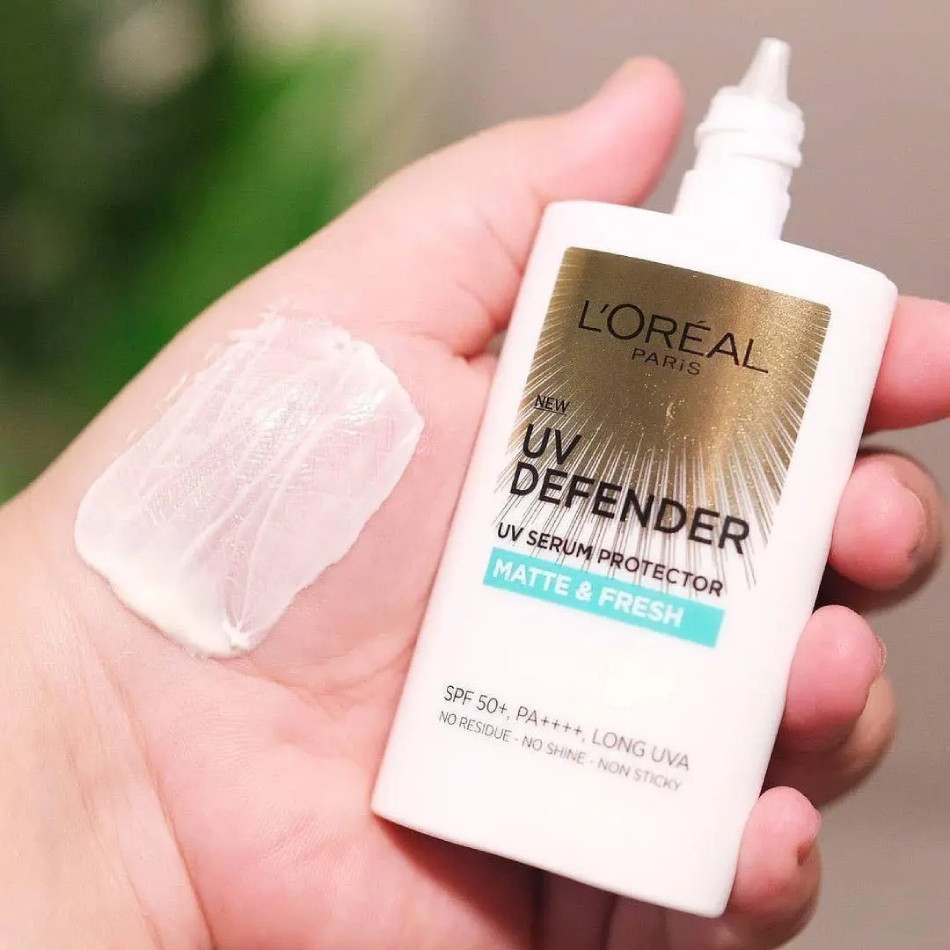 Kem chống nắng L’Oreal Paris UV Defender Matte &amp; Fresh UV Serum Protector kiềm dầu