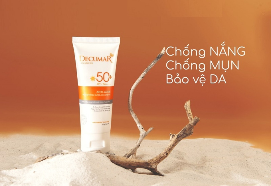 Kem chống nắng thuần vật lý Decumar Anti-Acne Promax Sunblock Cream