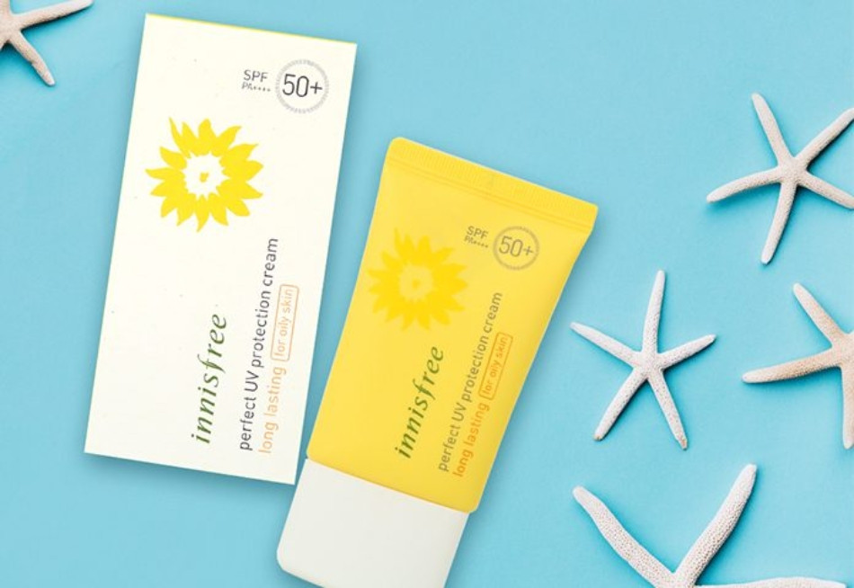 Kem chống nắng vật lý tốt Innisfree Perfect UV Protection Cream Long Lasting for Dry Skin