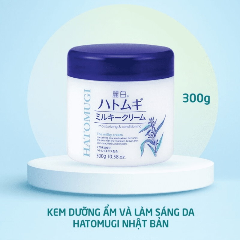 Kem dưỡng ẩm Hatomugi Moisturizing &amp; Conditioning The Milky Cream