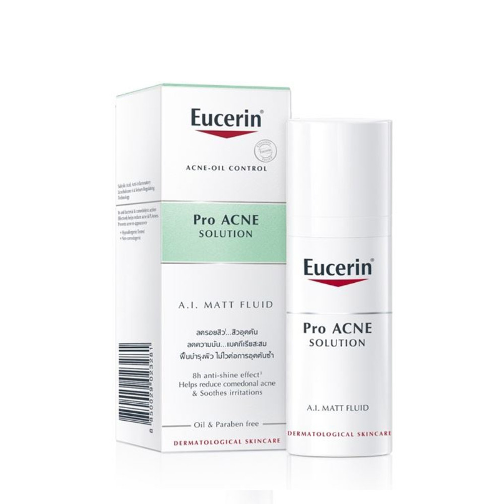 Kem dưỡng trắng da Eucerin Pro Acne Mattifying Fluid