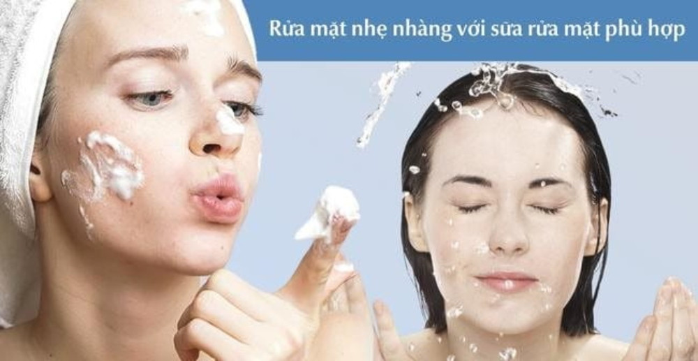 Làm sạch da với những loại sữa rửa mặt dịu nhẹ và phù hợp