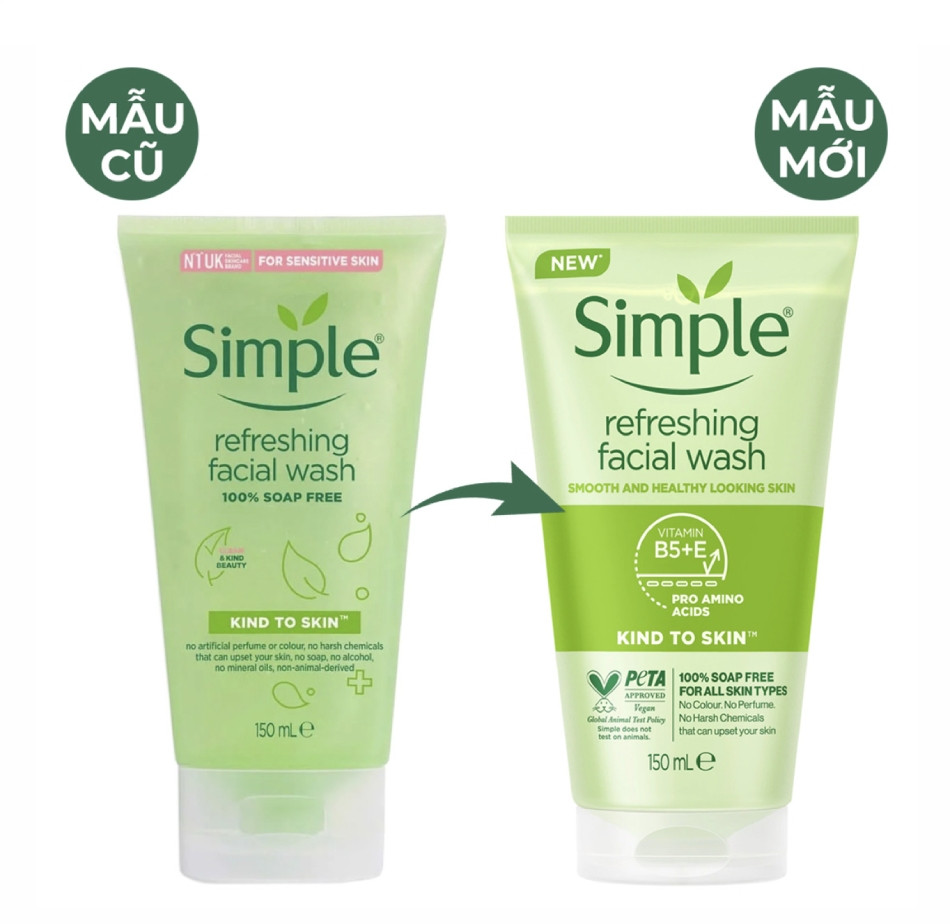 Sản phẩm sữa rửa mặt Simple Facial Wash Gel