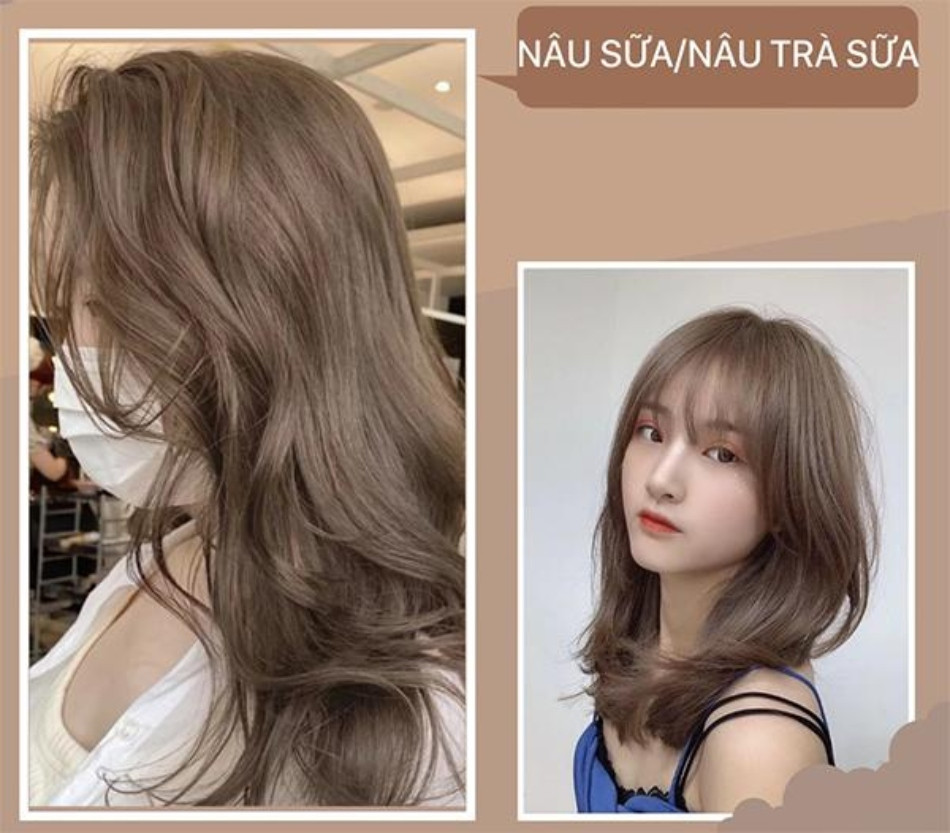 Tóc nâu trà sữa hot trend cực hợp với nàng da ngăm