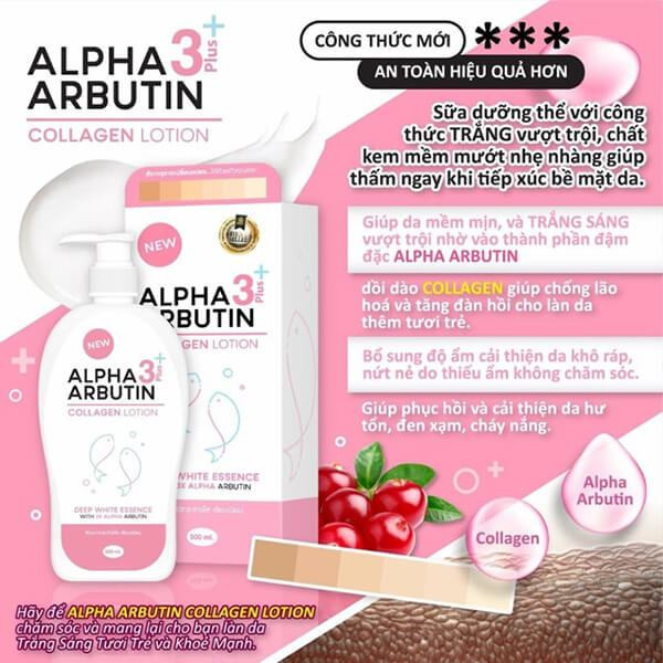 Alpha Arbutin trong các loại sữa dưỡng thể