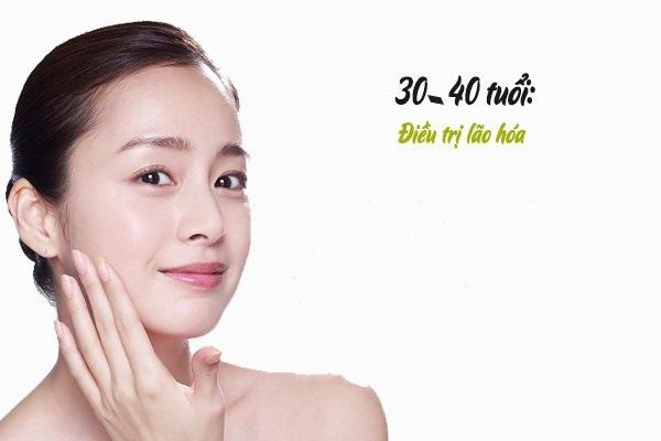 chăm sóc da tuổi 30 - 40 tuổi chống lão hóa