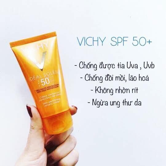 Review Kem Chống Nắng Vichy Capital Soleil SPF50 Face Dry Touch Suy nghĩ